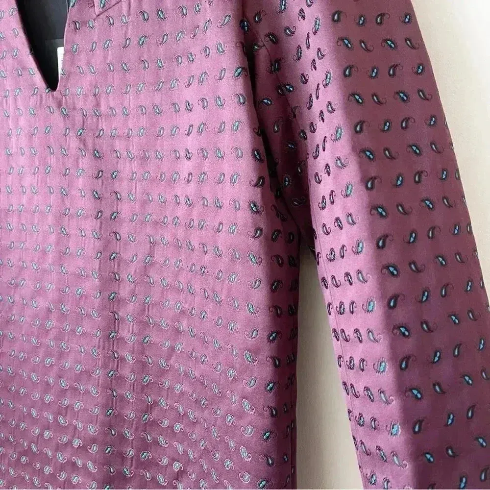 Alexander Wang Micro Paisley Tunic Silk-Blend Mini Dress Stardust 4 NWT - Image 3