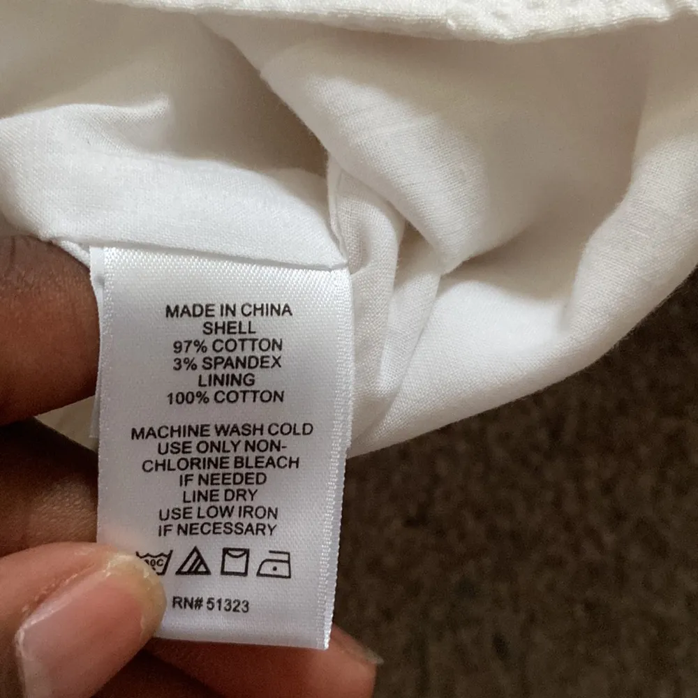 1. State Present Nature Puff Sleeve White Top SIZE M - Image 6