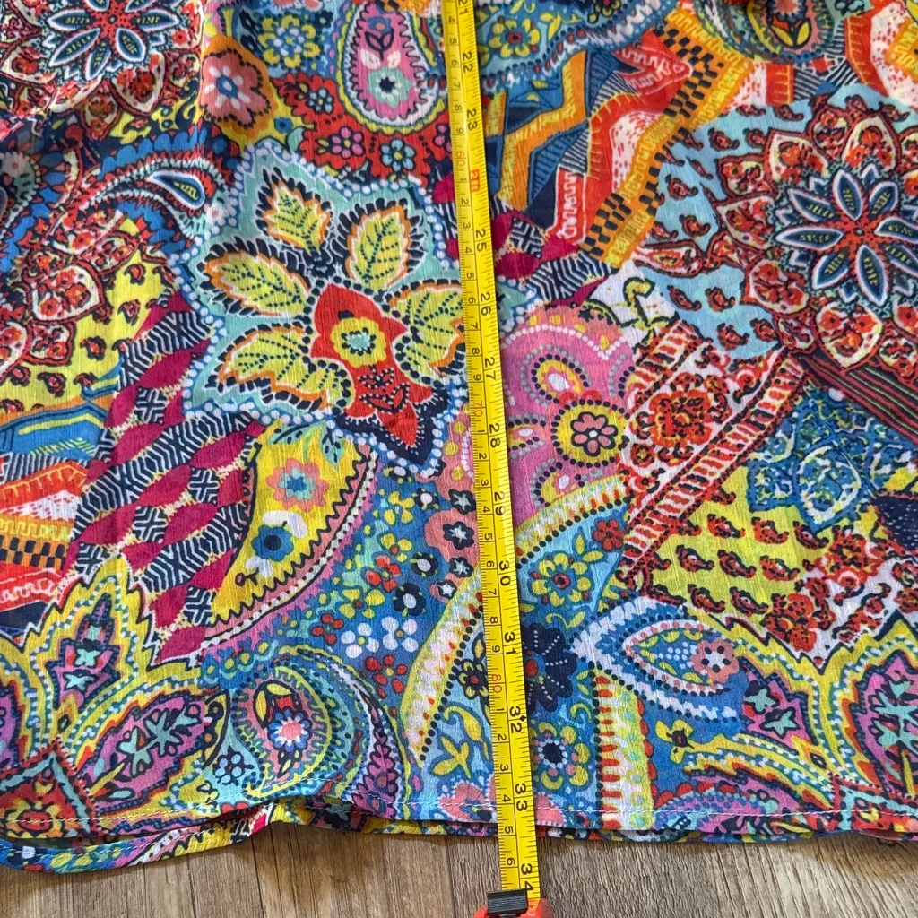 Bleu Rod Beattie Multicolor Paisley Blouse size M - Image 5