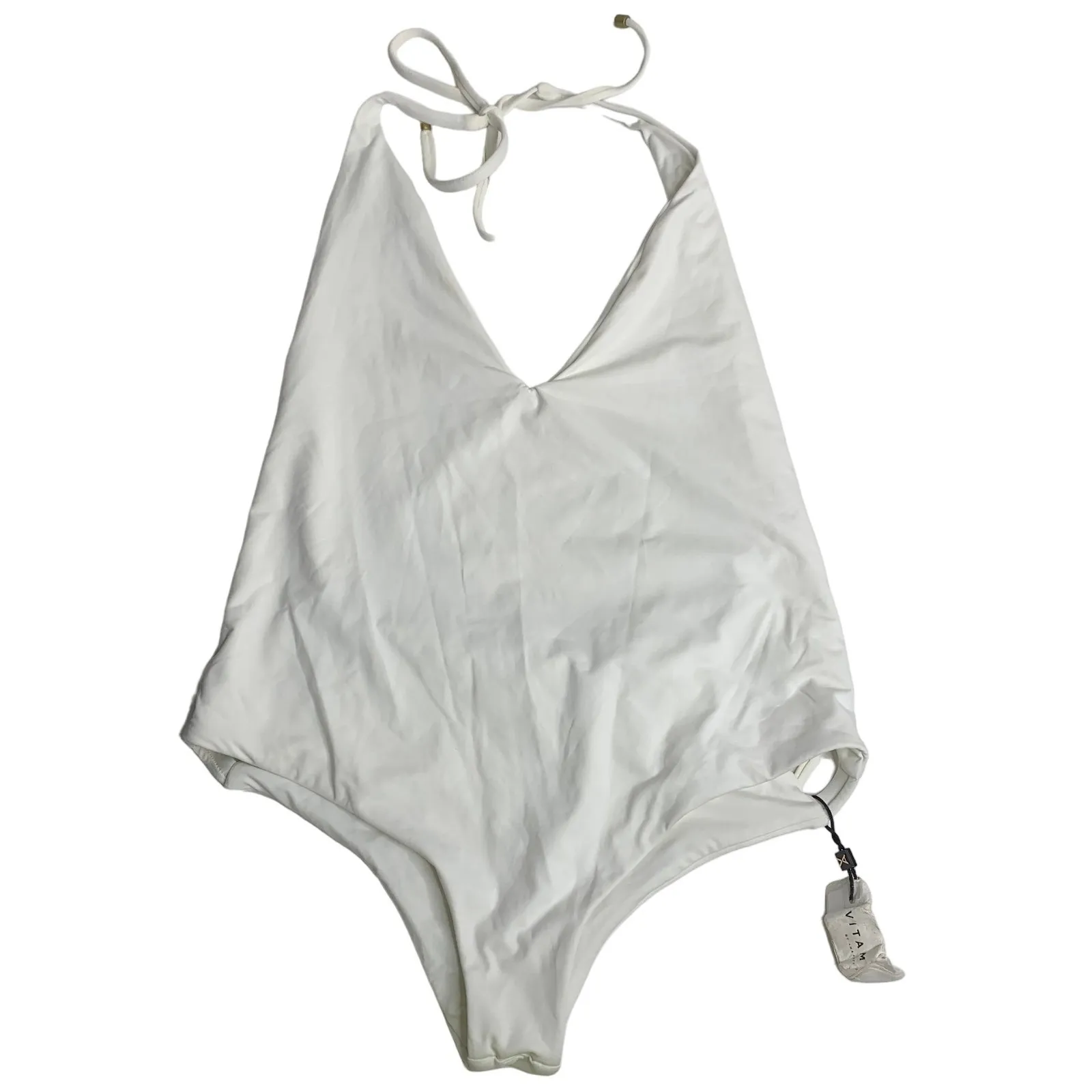 Vitamin A Bianca Bodysuit Ecolux White One-Piece Swimsuit Womens Large - Image 4