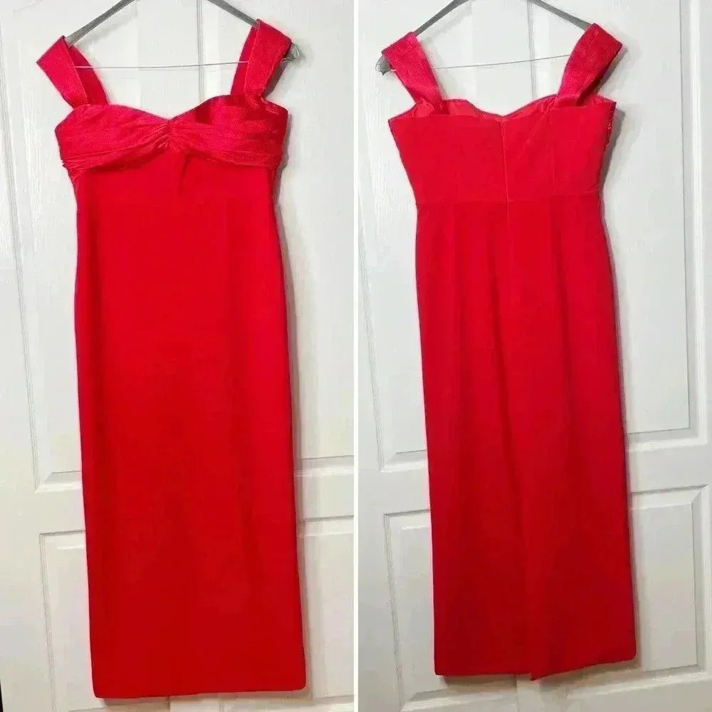 Solace London The Calluna Maxi Dress in Red Size 12 US Red - Image 7
