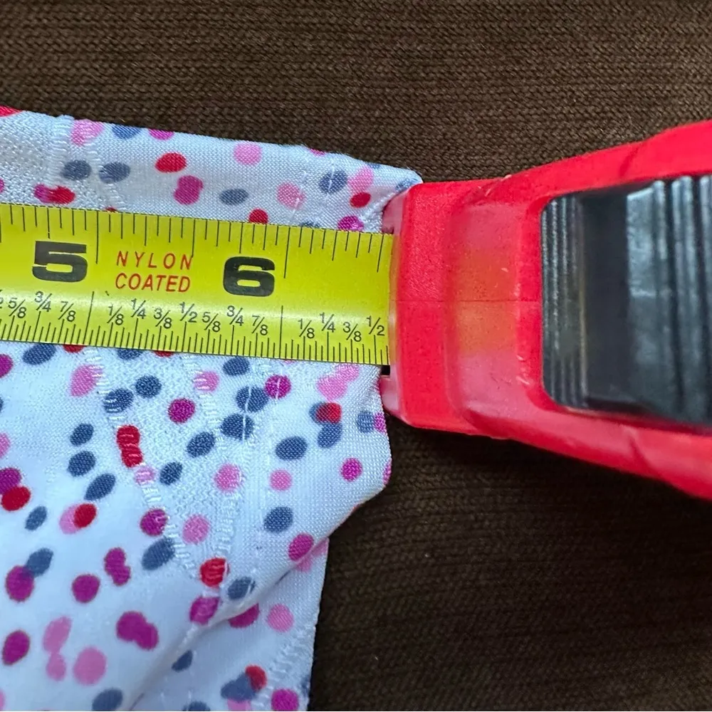 Crate&Barrel White Red Pinks Gray Mini PokaDots Metal Buttons Front Pleat SZ MP - Image 11