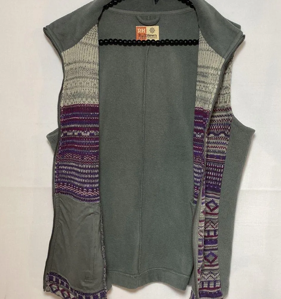 Ruff Hewn gray womens super warm vest size L - Image 6