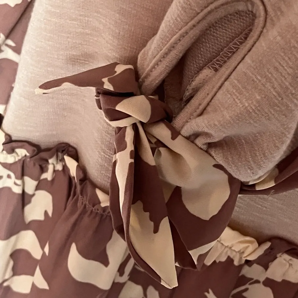 Bohemian Ruffled Floral Tie LongSleeves - Image 2