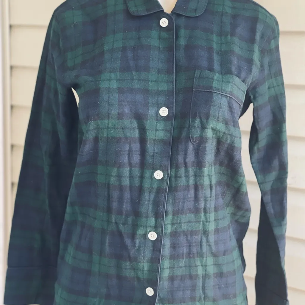 J.Crew black watch plaid button up stretch cotton poplin shirt in signature fit - Image 3