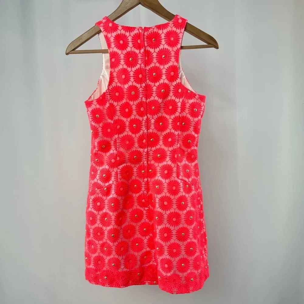 Lilly Pulitzer Pinwheel Pearl Shift Dress in Fiesta Pink‎ Size 2 - Image 6