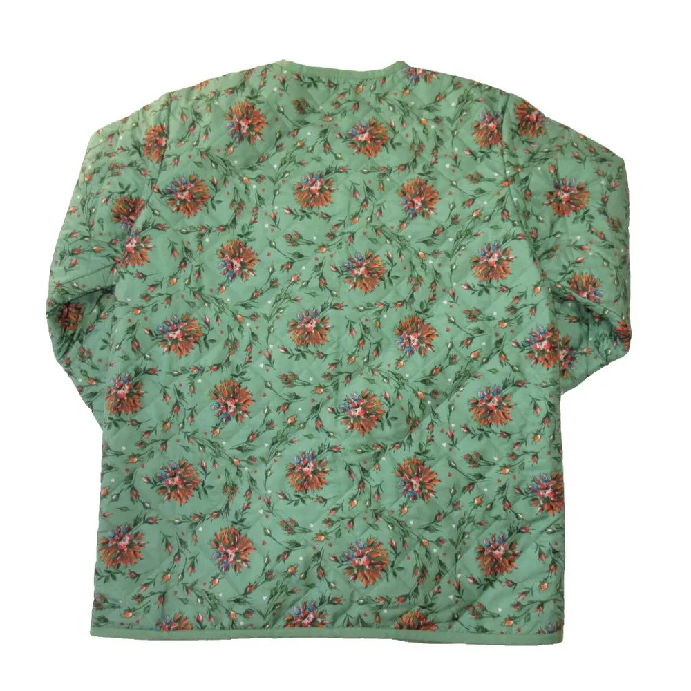 NWT Cath Kidston Forever Quilted Jacket in Green Floral Print US 10 UK 14 - Image 5