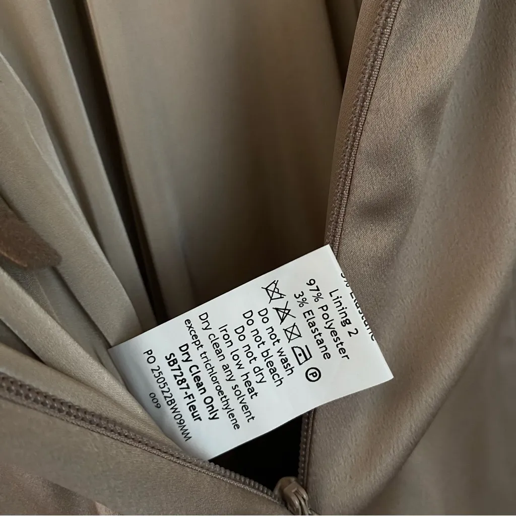 HOUSE OF CB - FLEUR MUSHROOM SATIN STRAPLESS‎ GOWN  NWOT mermaid dress size XL - Image 10