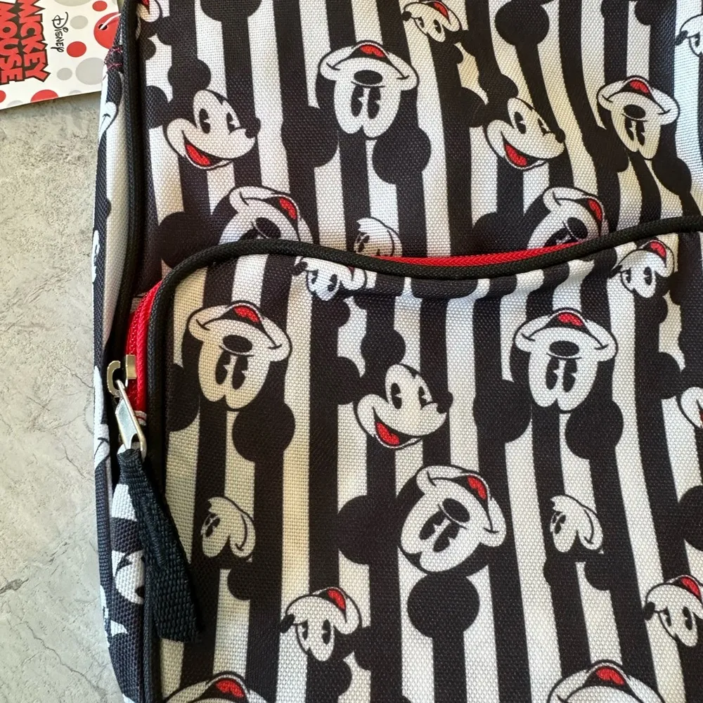 NEW Mickey Mouse Disney Crossbody Canvas Bag Purse‎ Black White Red - Image 3