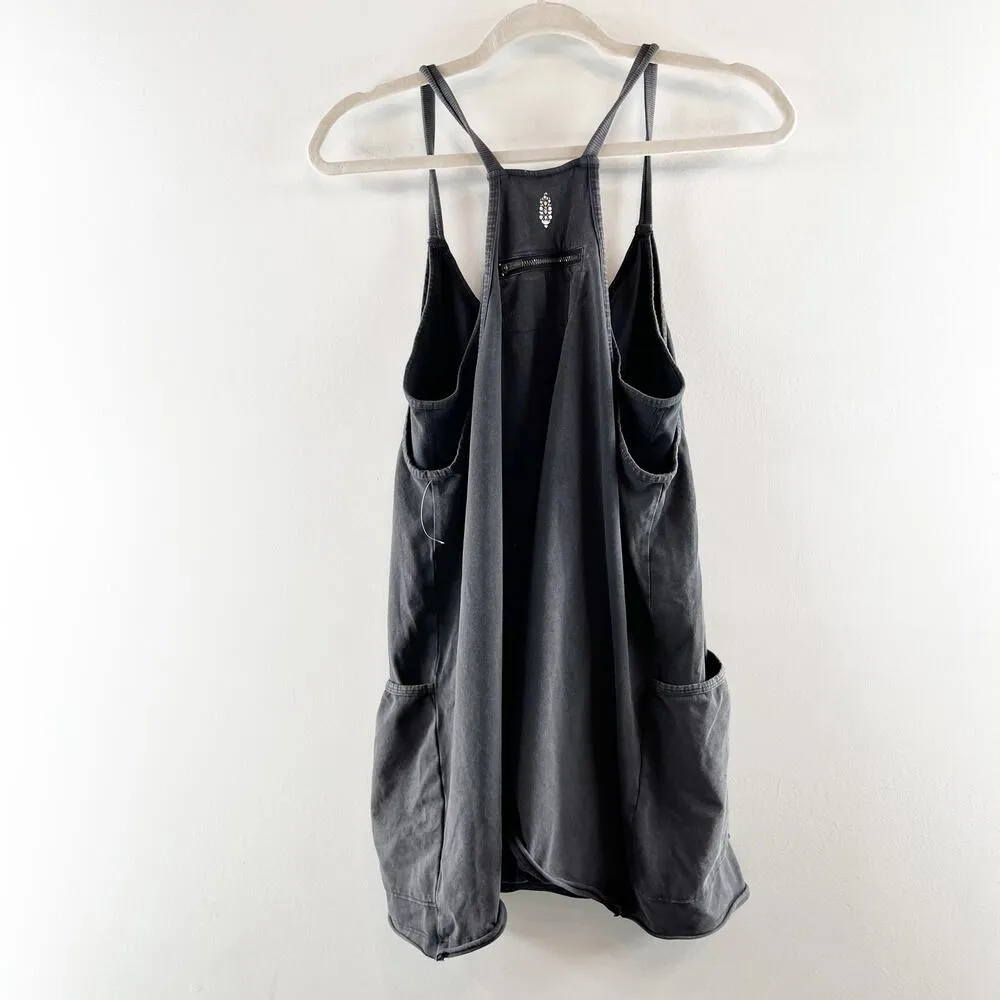 Free People Movement Hot Shot Mini Dress Washed Black Medium - Image 11