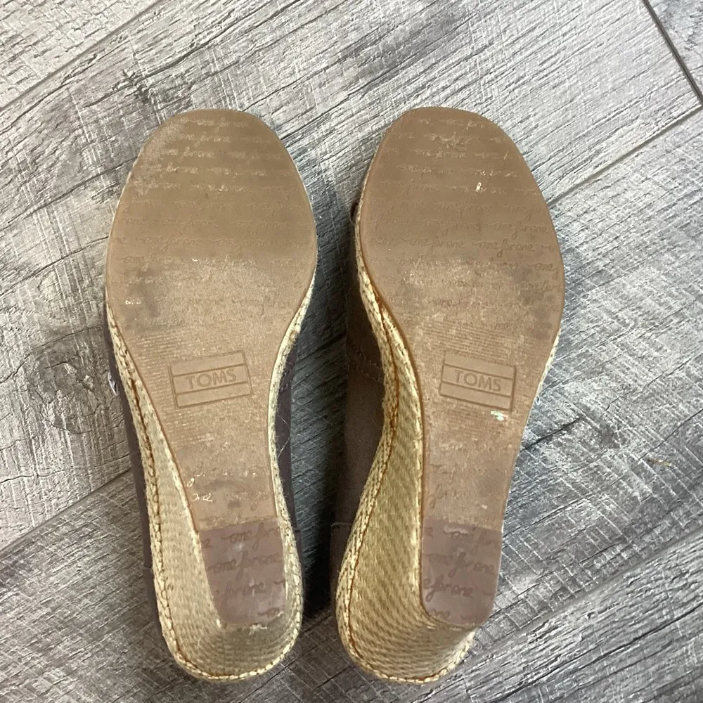 TOMS Wedge Espadrilles Open Toe Size 6 - Image 7