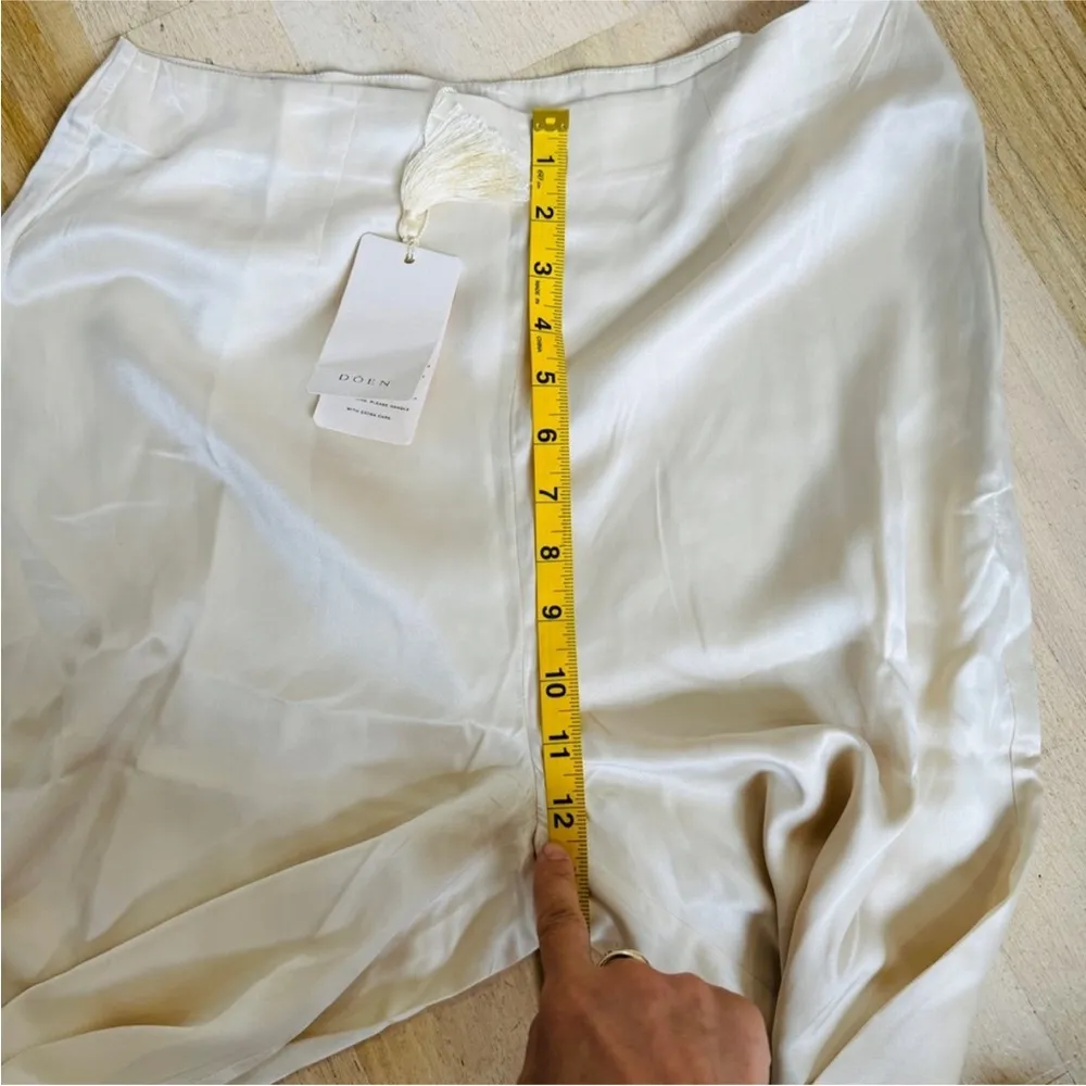 DÔEN 100% silk serenity pant in mother of pearl NEW Size XL - Image 9