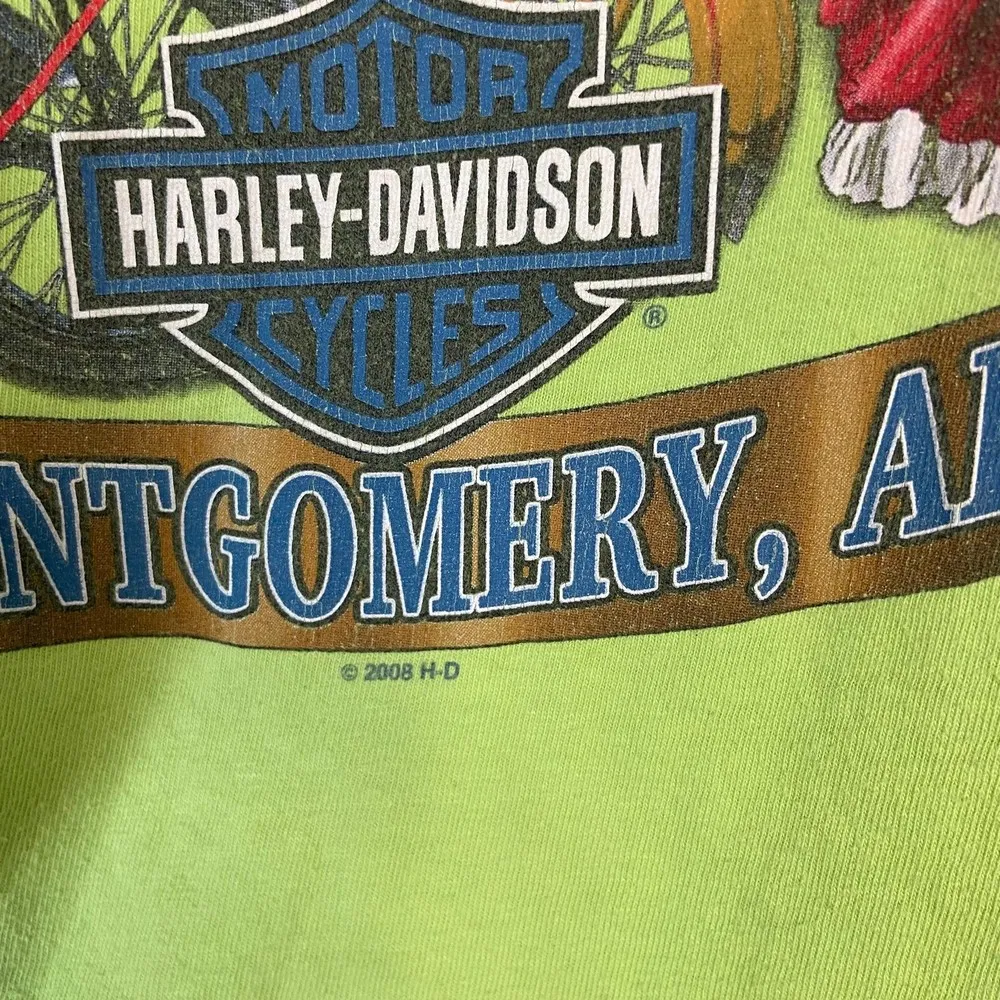 2008 Lime Green Alabama Tee Sz Small - Image 6