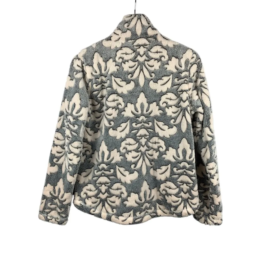 Jason Maxwell  Womens Fleece Jacket PL Cozy Floral Pattern Polyester - Image 2