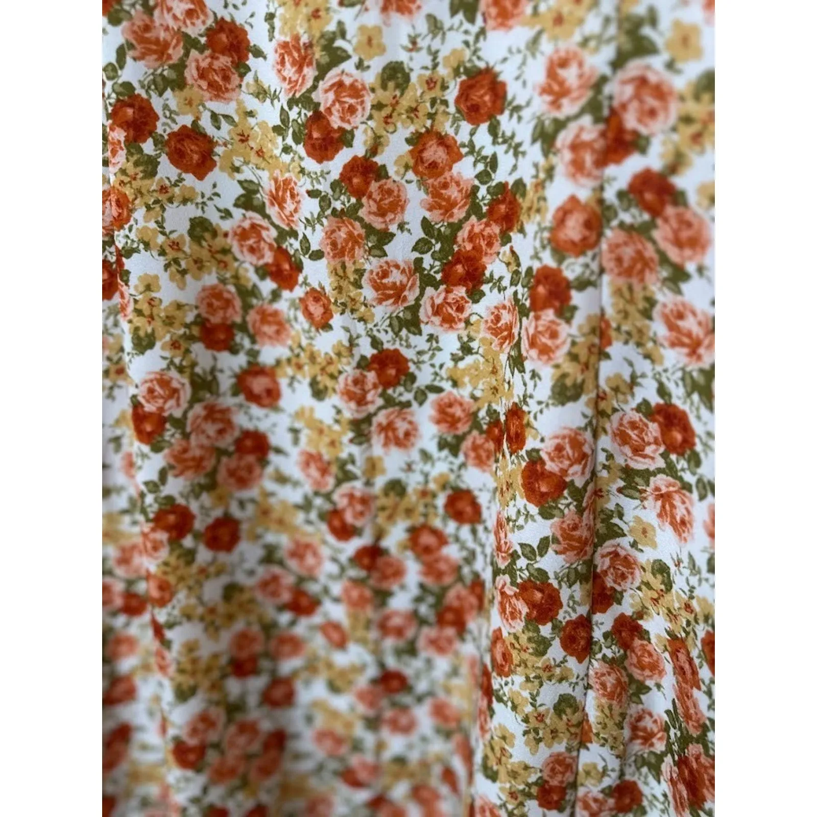 Lulus Babydoll Y2K Mini Dress Roses Floral Hippie Boho Cottagecore Sundress L - Image 3