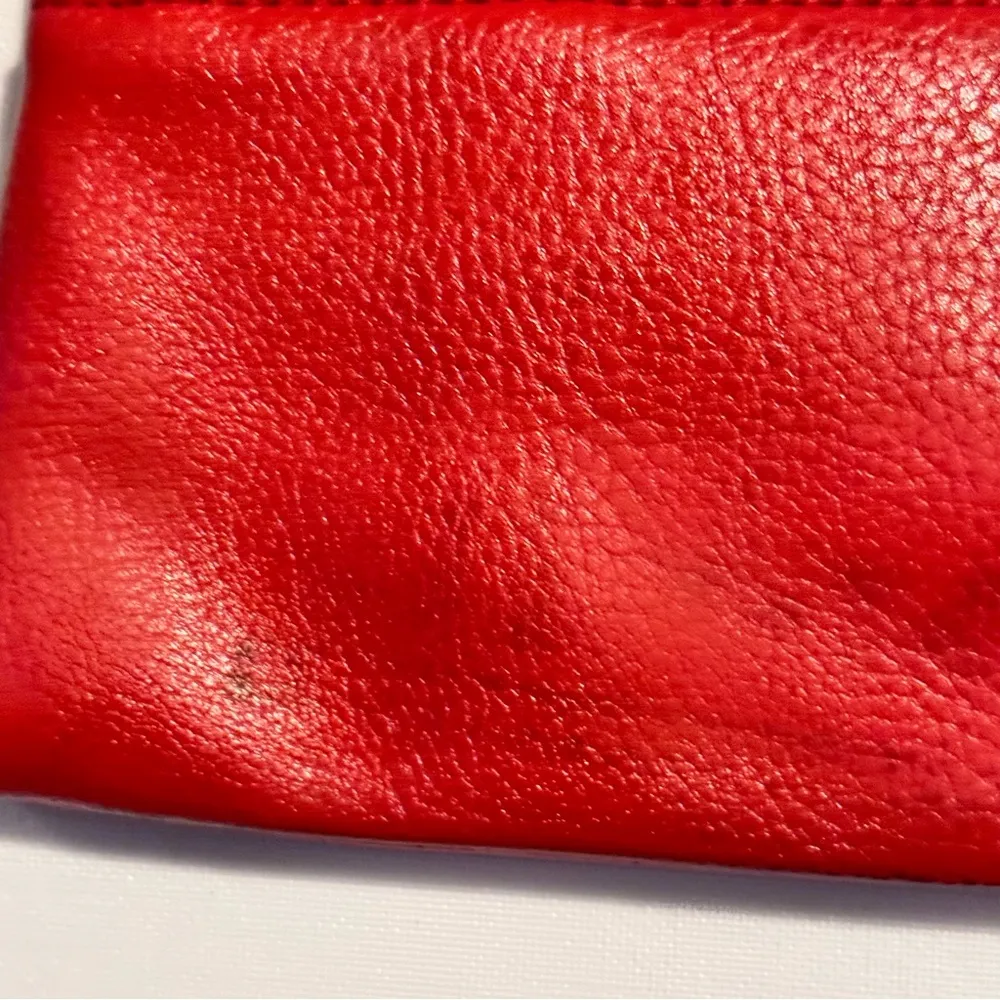 Women's Red Wristlet Zipper Side Pocket Clutch Purse - Image 9