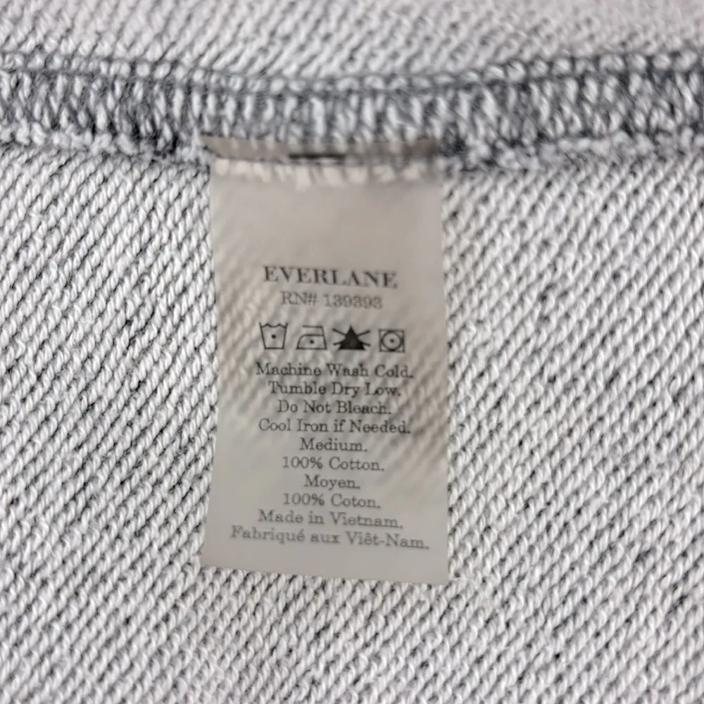 Everlane Short Sleeve Vintage Terry Pullover Sweatshirt Size Medium in Gray - Image 5