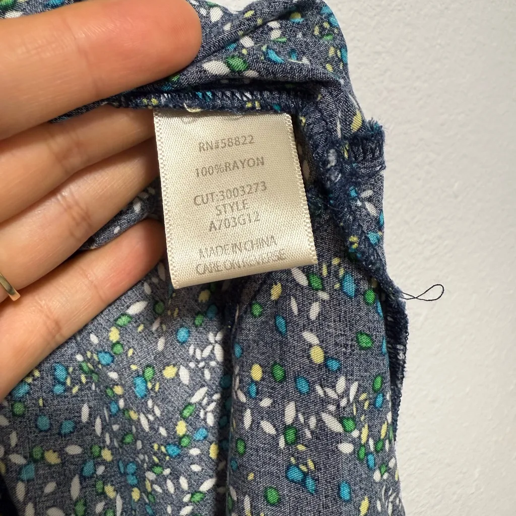 Max Studio Asymmetrical Skirt in Navy and Lime - Image 8