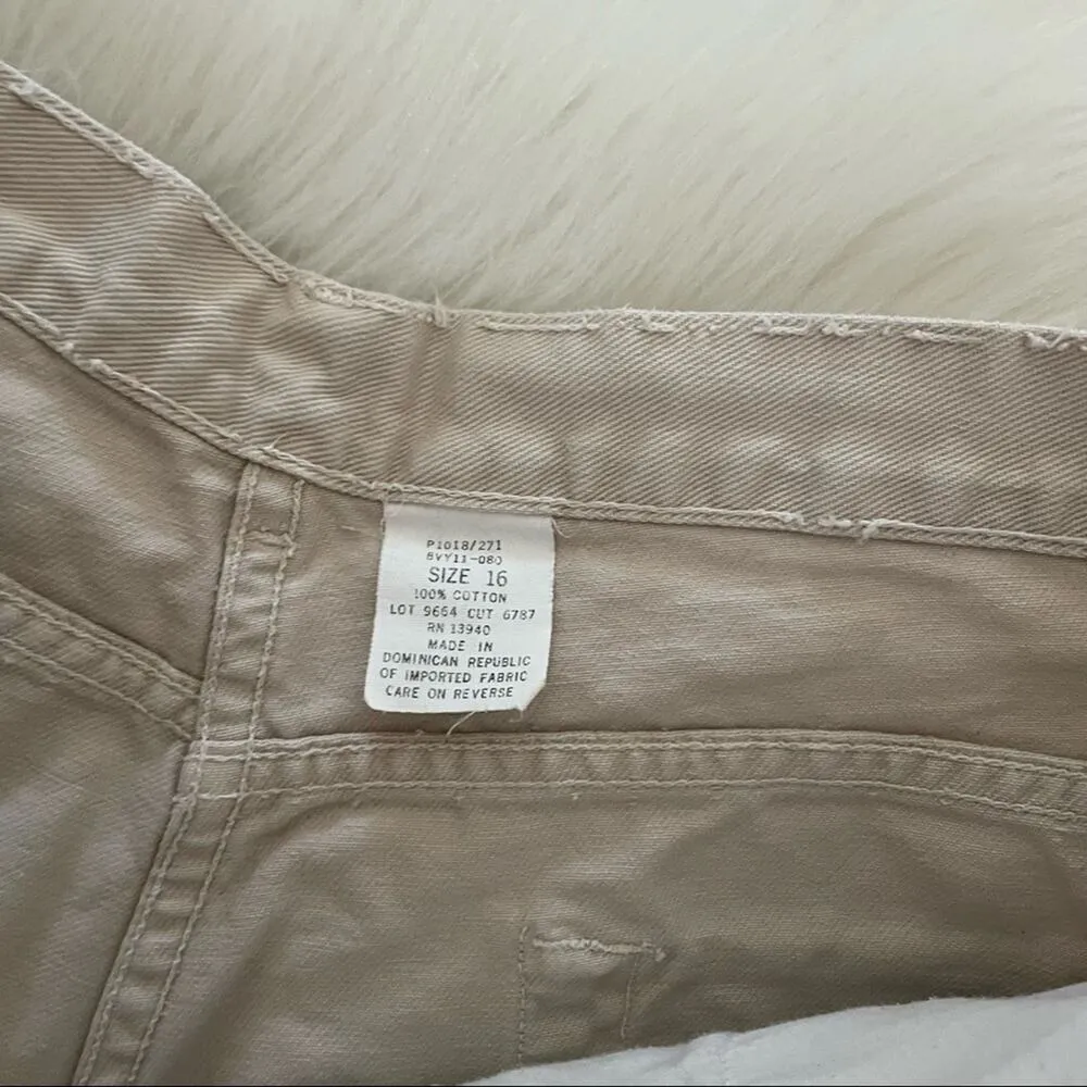 Vintage Oscar de la Renta High Waist Shorts Denim Tan - Image 3