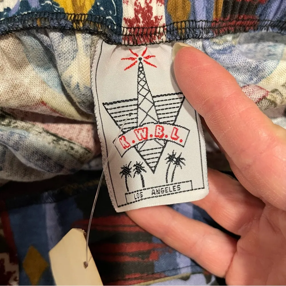 Funky 80’s NWT cotton wrap skirt camel elephant Egypt Africa retro mini safari Purple Size M - Image 9