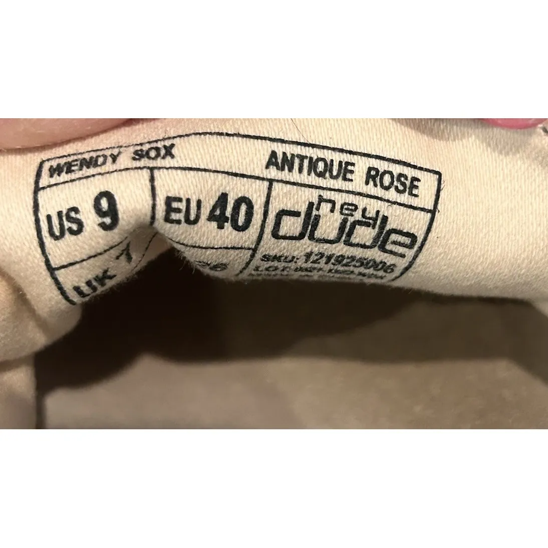 Women's Hey Dude Wendy‎ Sox Antique Rose Shoes, Size 9 - Image 9