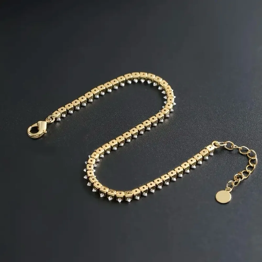 Women’s Marquise Cut Tennis Bracelet 6 CT Simulated Diamond 14K Yellow Gold Fini - Image 4