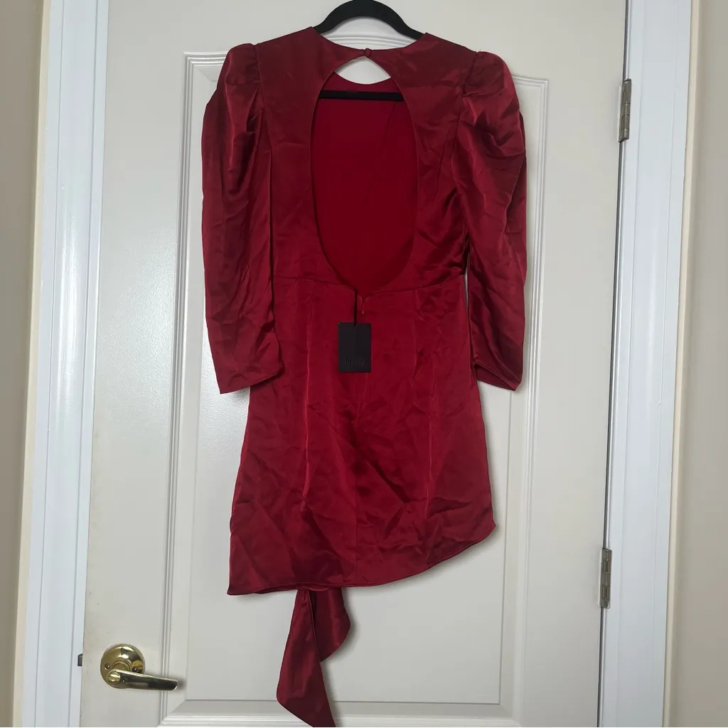NWT‎ Revolve NBD Pandora Red Satin Dress Size XS - Image 3