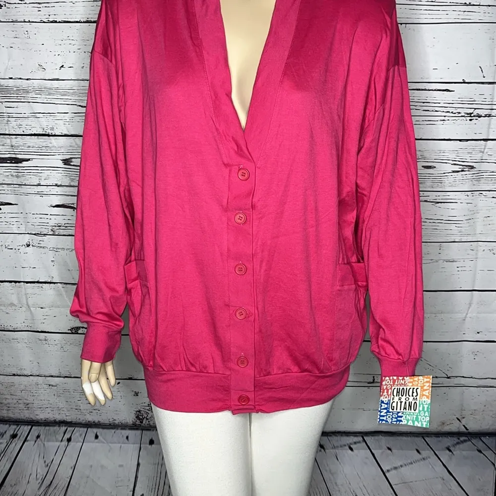 VTG Choices from Gitano NWT Size 36/22W Hot Pink V - Image 2