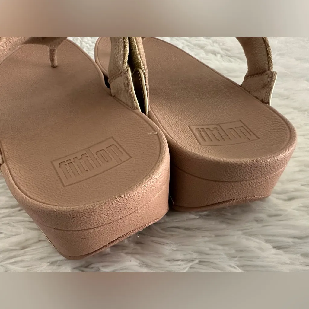 New FitFlop Fit Flop Women's‎ Lulu Shimmerlux wedge Sandals sz 6 - Image 3