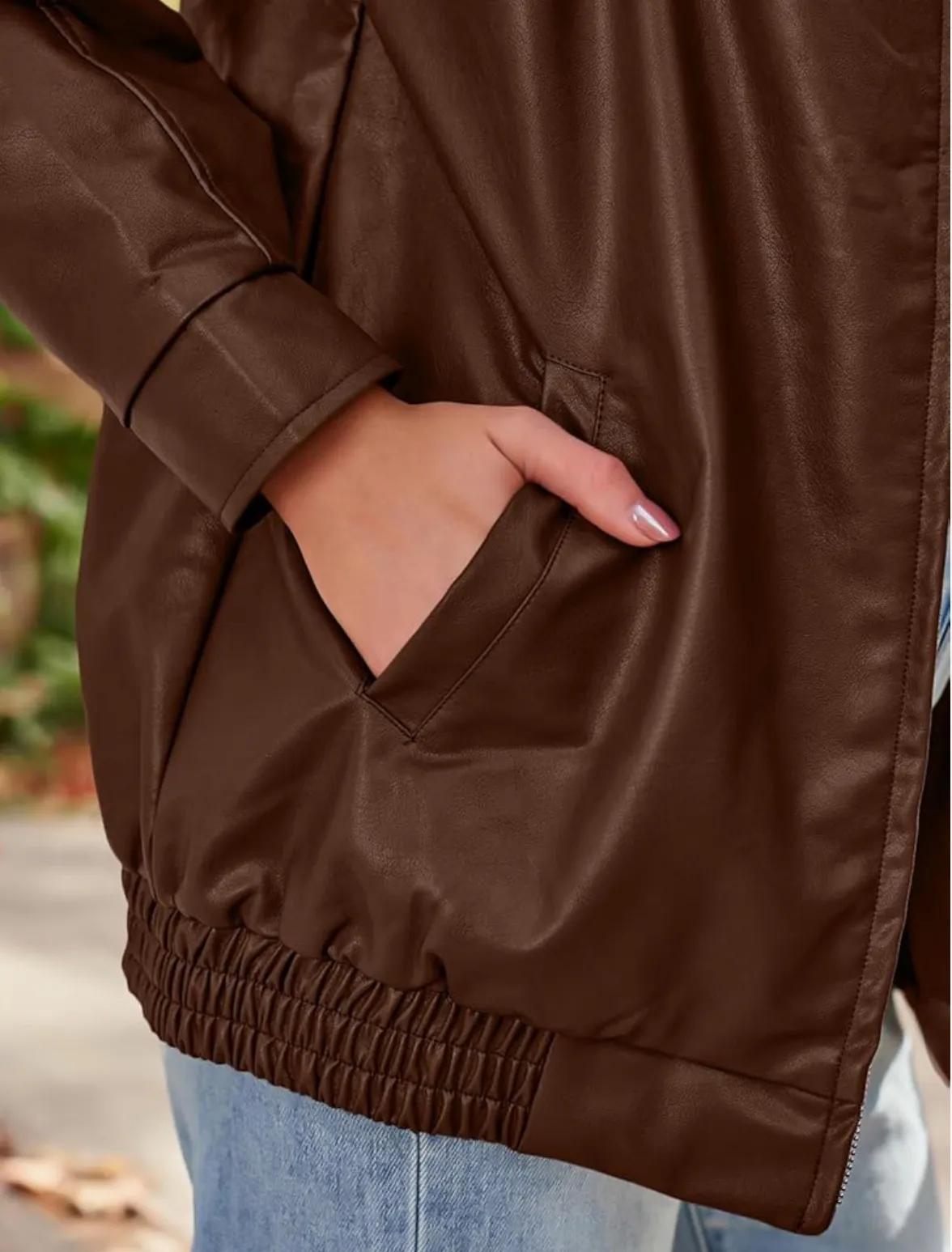 AUTOMET Leather Jacket Brown Size M - Image 4