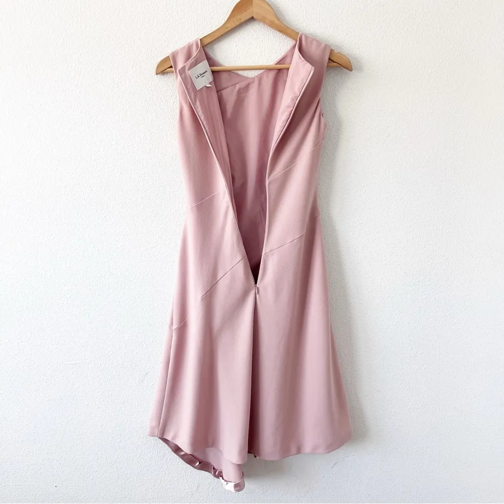 L.K Bennett Dr Lenny Asymmetrical Dress in Rose Pink - Image 8