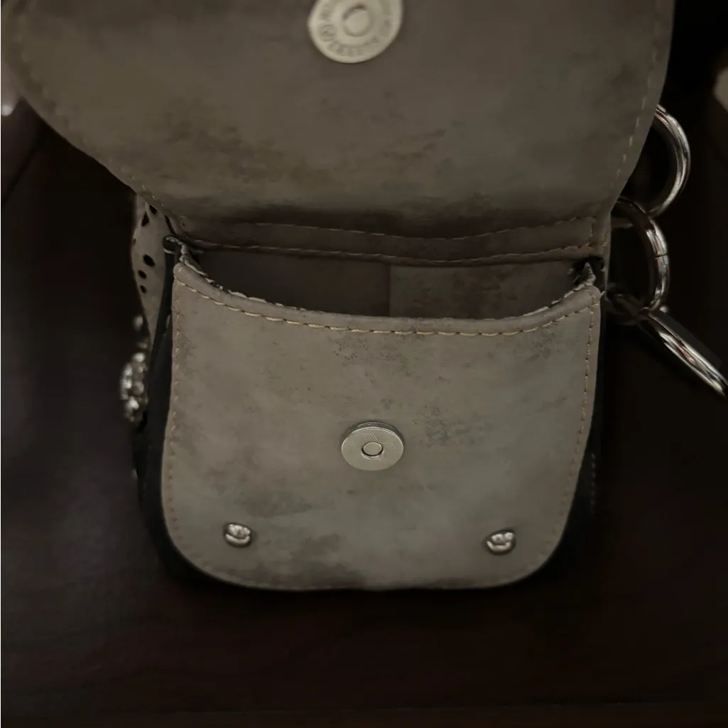 Montana West Black and Gray Studded Shoulder Bag - Image 4