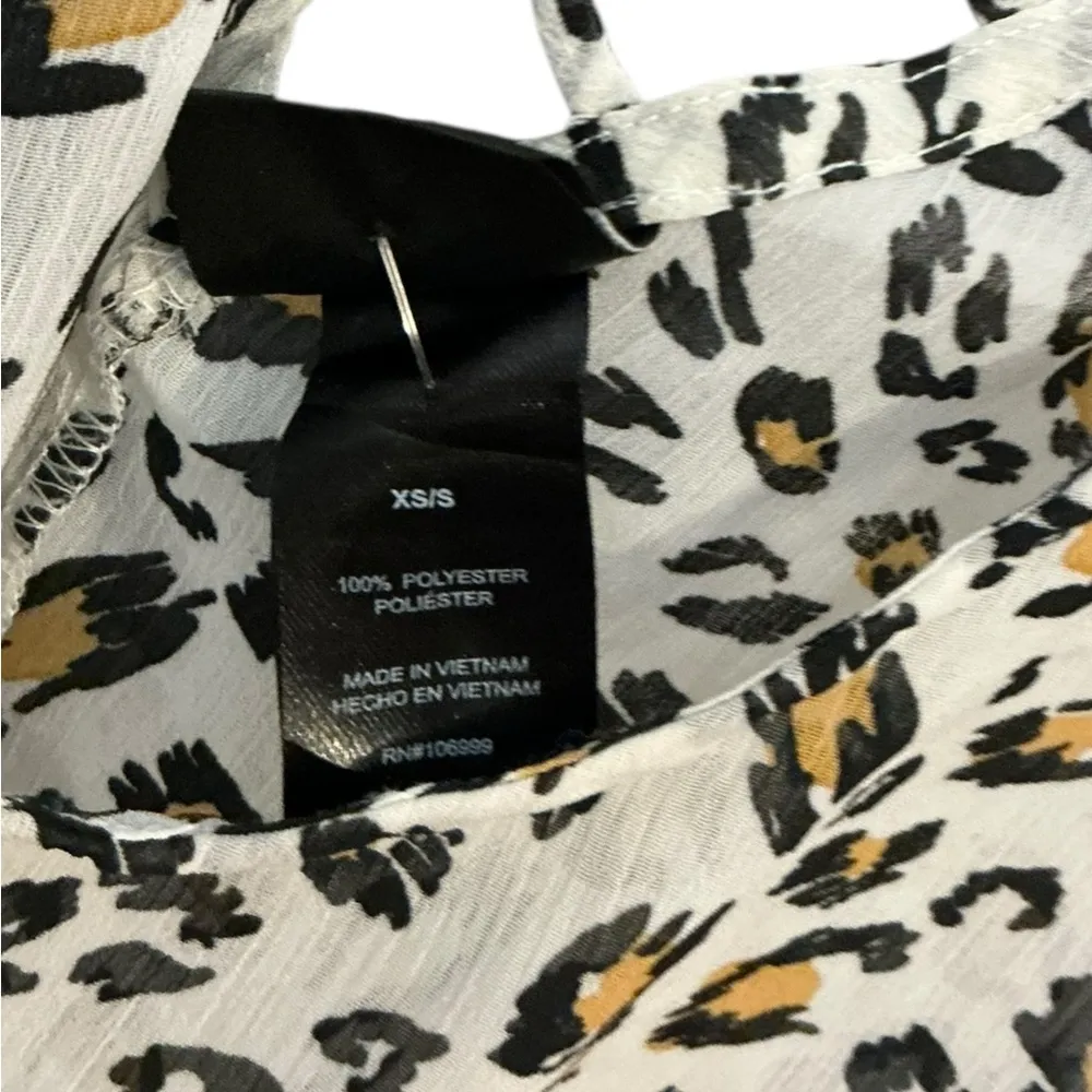 Black and Brown Leopard Print Swim Coverup Size undefined - Image 4