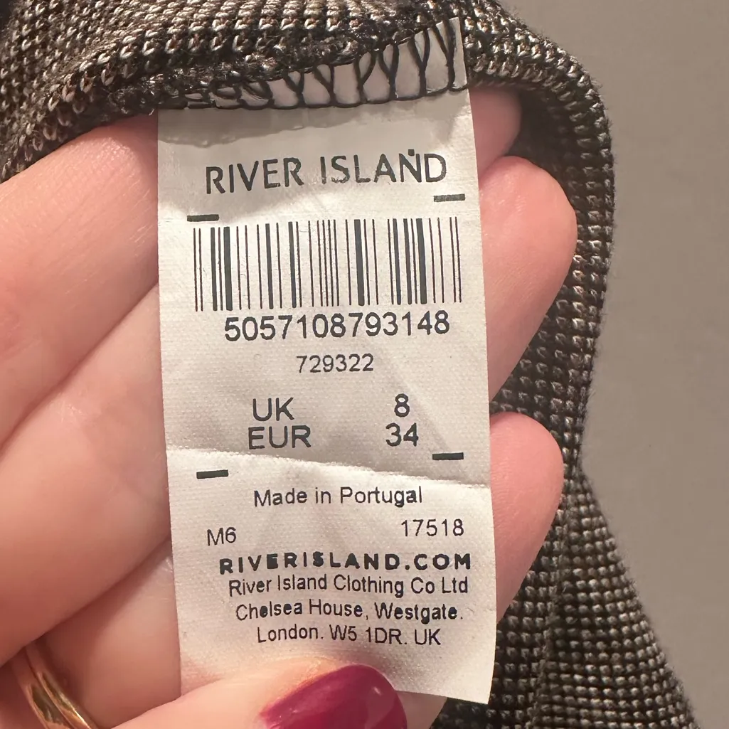 River Island Long Sleeve‎ Layered Black Striped Bodycon Mini Dress Size US 4 - Image 5