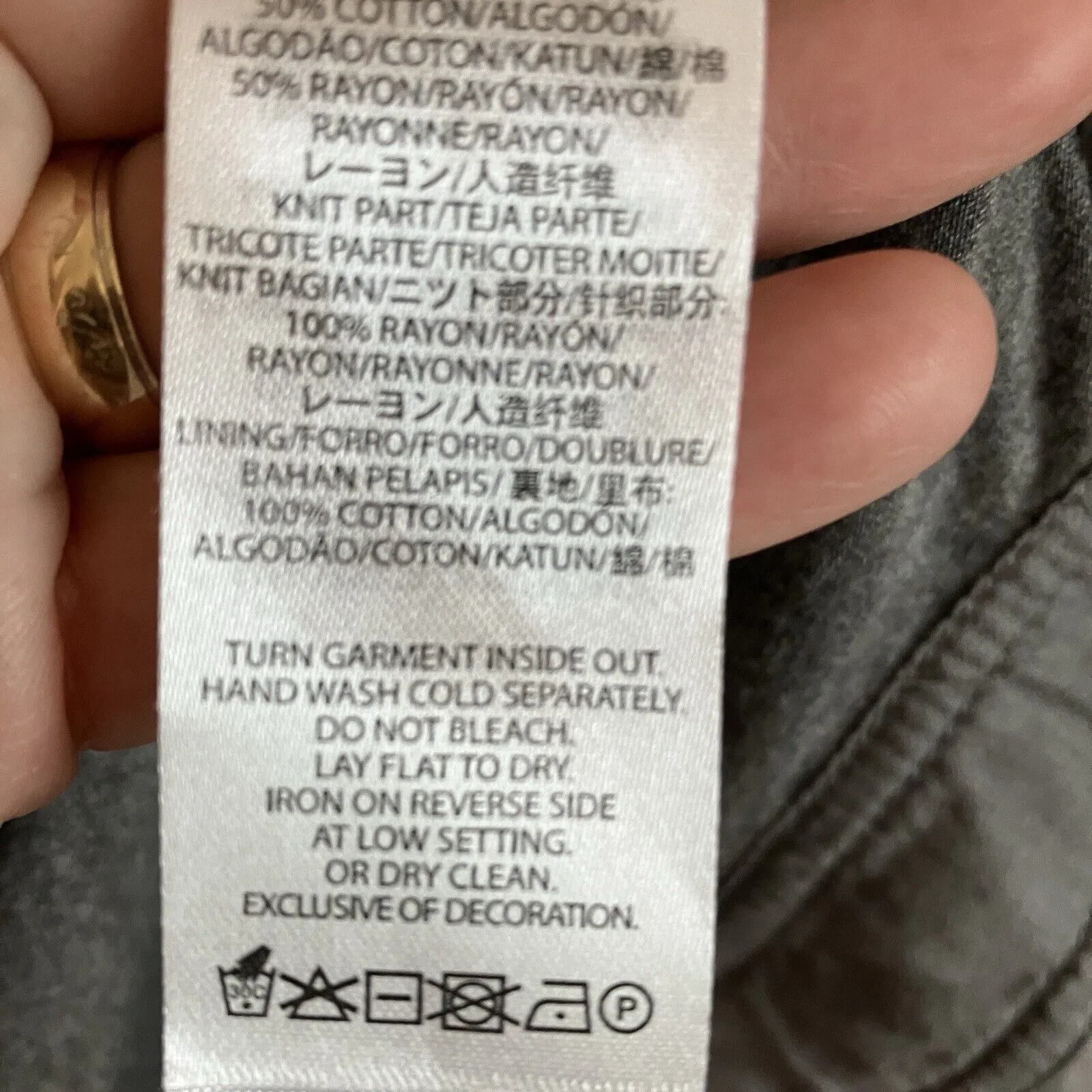 Armani Exchange Jacket Women’s Large Gray Asymmetrical Full Zip - Image 8