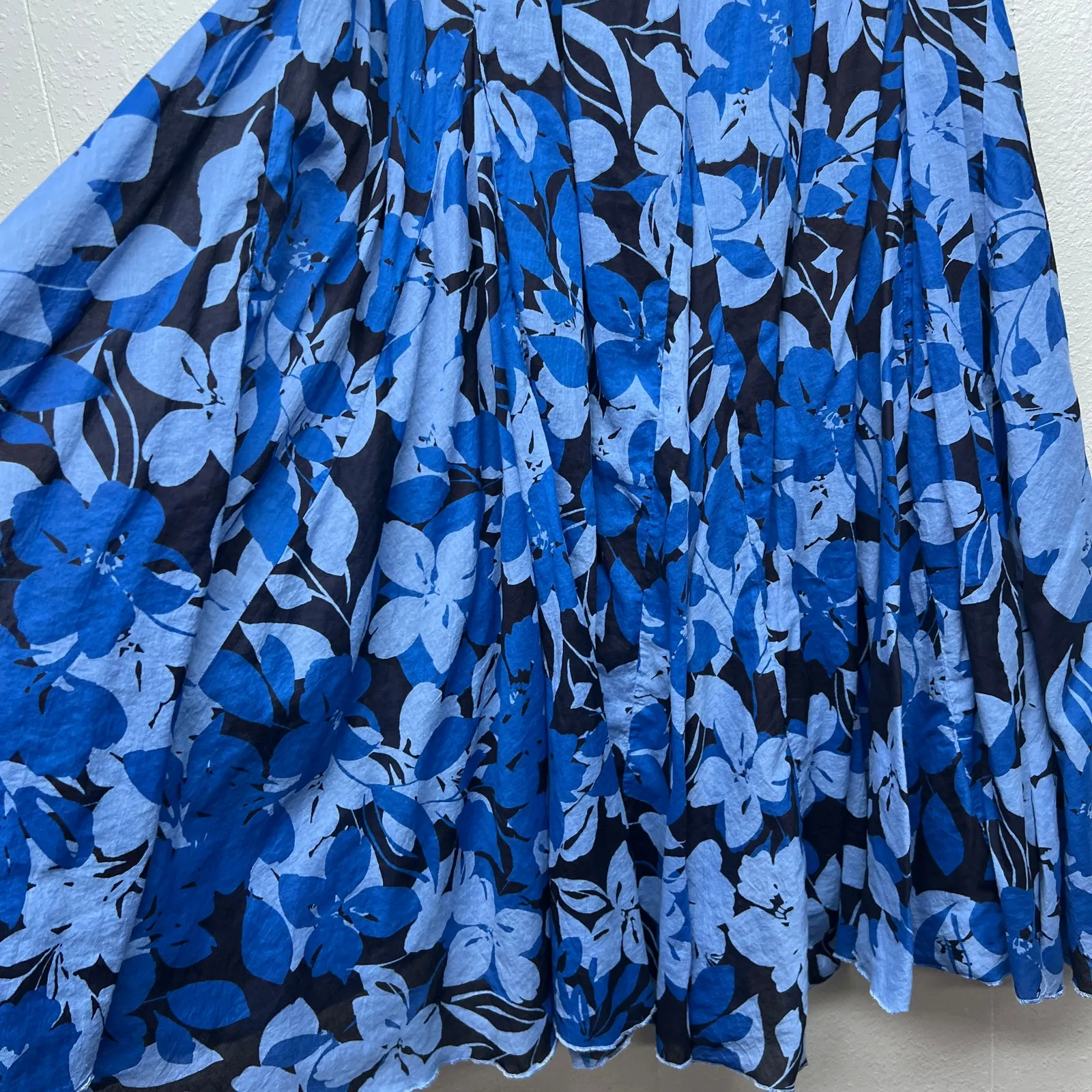 Jessica London Pull On Womens Skirt 32W Dark Floral Forest Fairy Beachy Nautical - Image 6