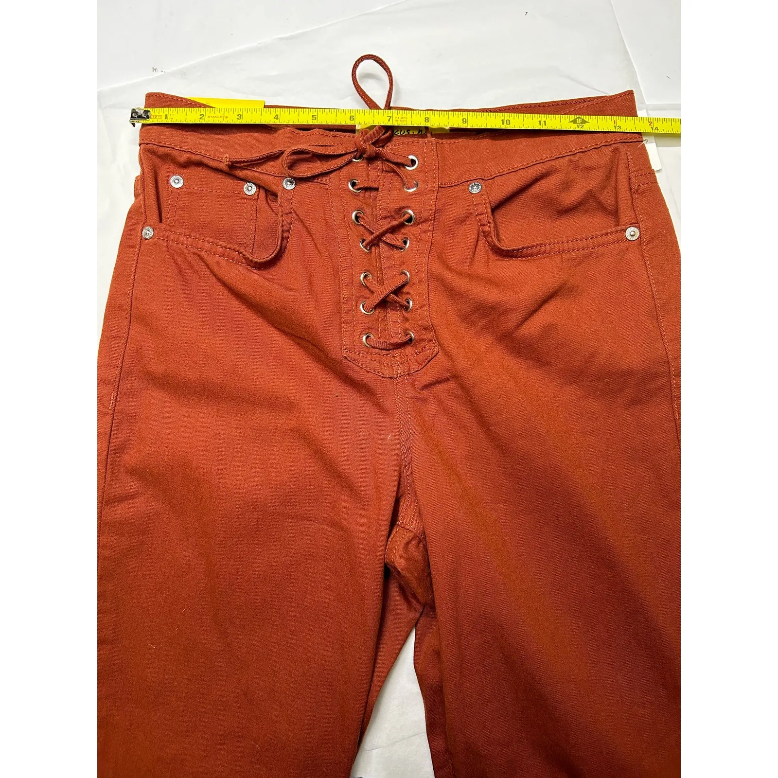 Circus NY by Sam Edelman Lace-UP Bootcut Crop Jeans in Brandy Brown. Size 27 NWT - Image 5