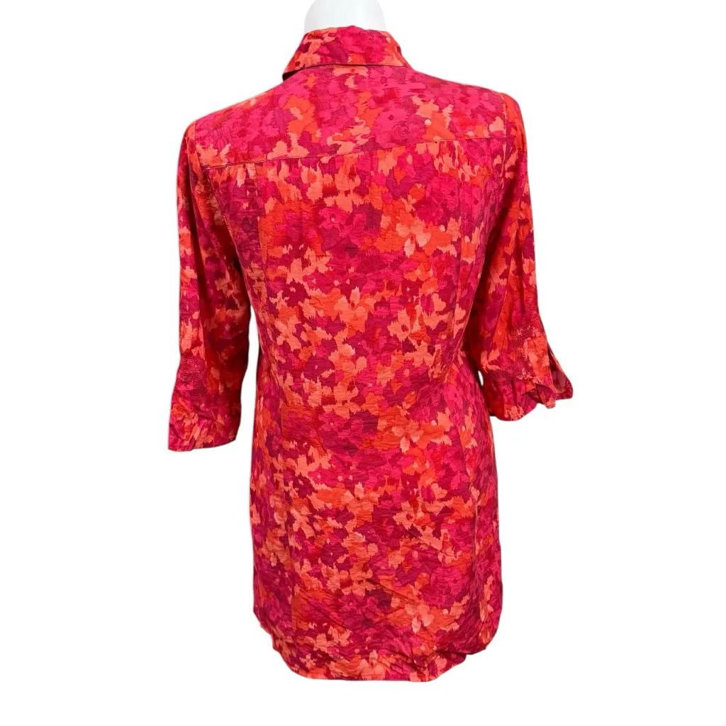 Coldwater Creek Women’s Button Front Tunic Dress Abstract Print Size Large - Image 5