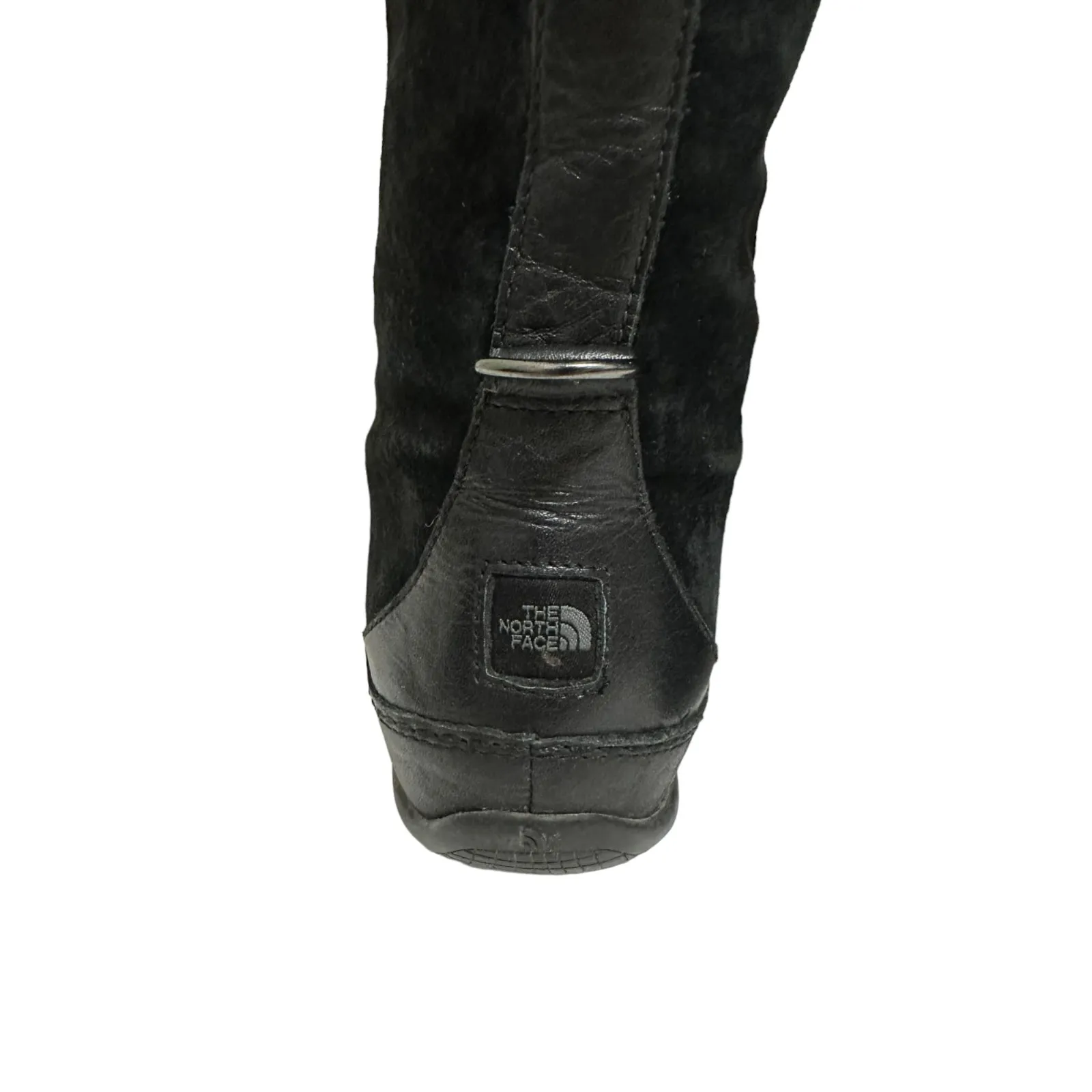 The‎ North Face Primaloft Womens Fur Leather Mid Lace Up Snow Boots Black SZ 8.5 - Image 3