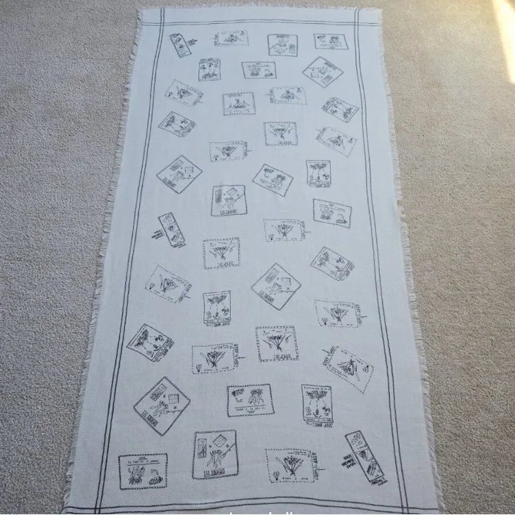 Madewell WOOL "How To Start a Campfire" Scarf hand drawn - Image 5