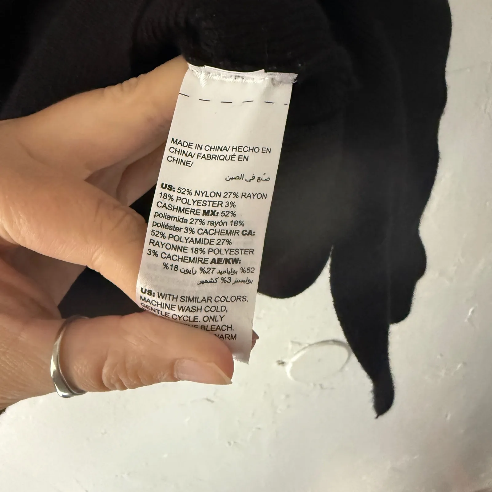 Chicos Black Knit Tie Waist Mock Neck Long Sleeve Sweater Top Women Size 1 M‎ - Image 5