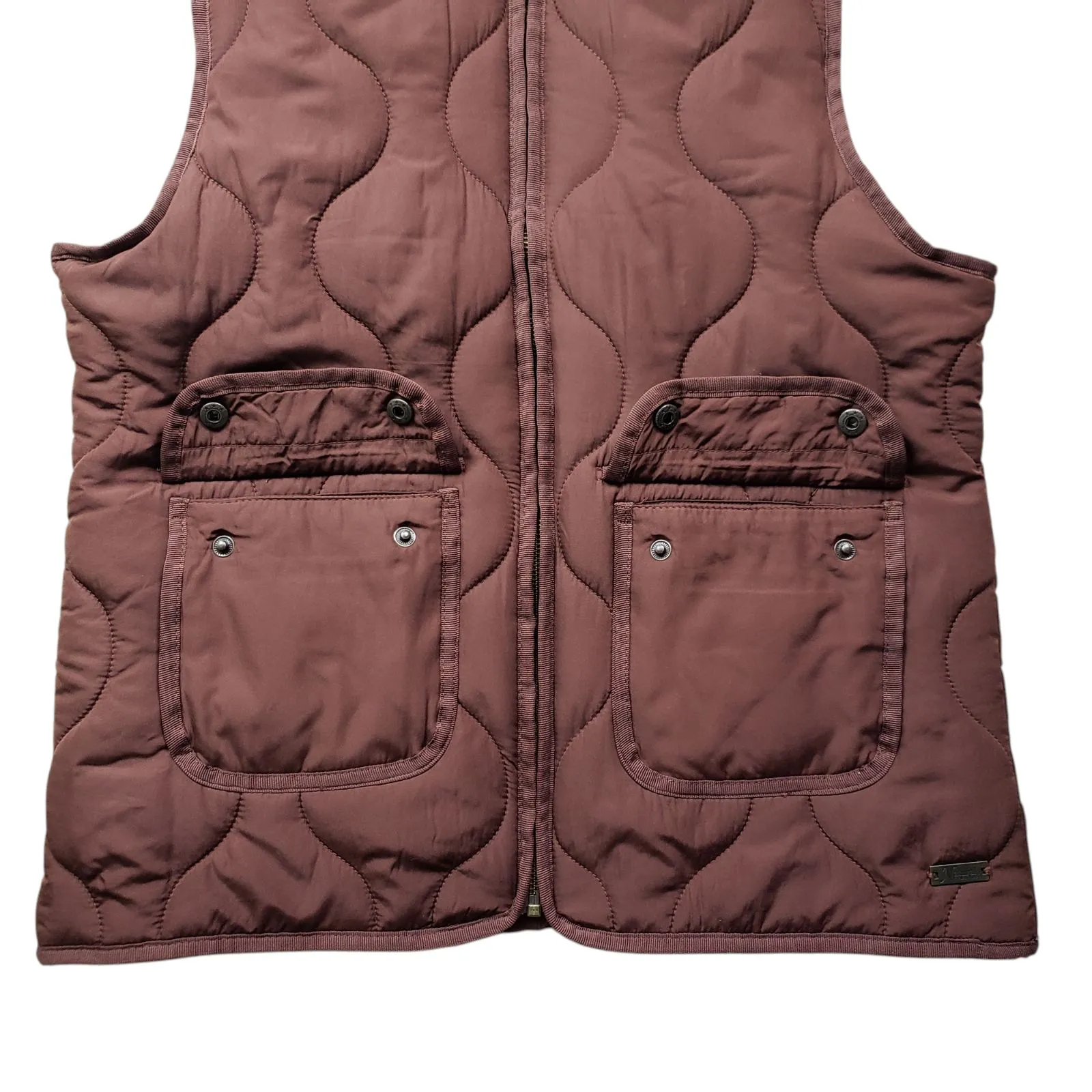 Natural Reflections Quilted Puffer Vest Womens S Brown Gorpcore Hiking Outdoors - Image 3