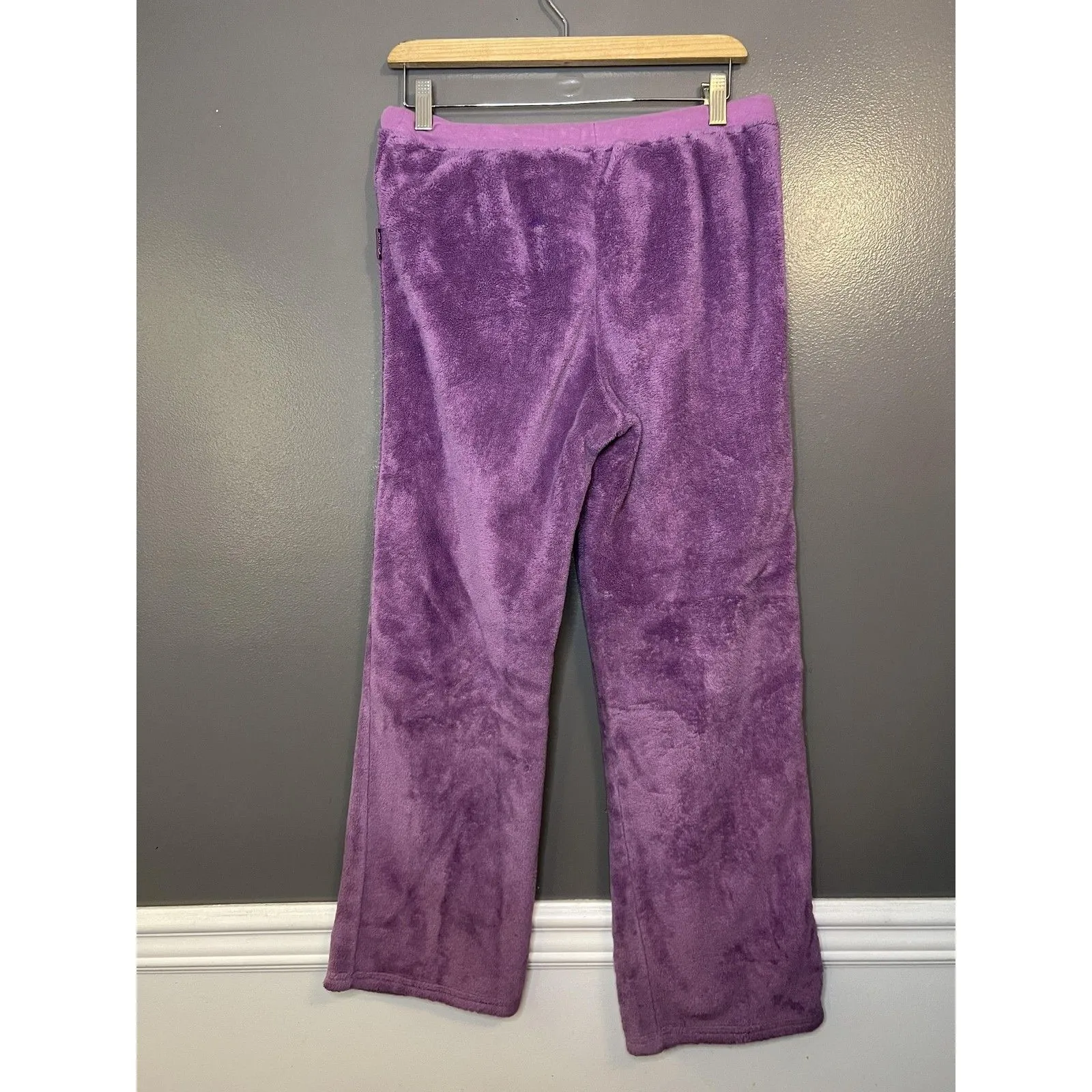 Nautica Pants Womens Small Purple Plush Fleece Lounge Sleep Drawstring Cozy - Image 4