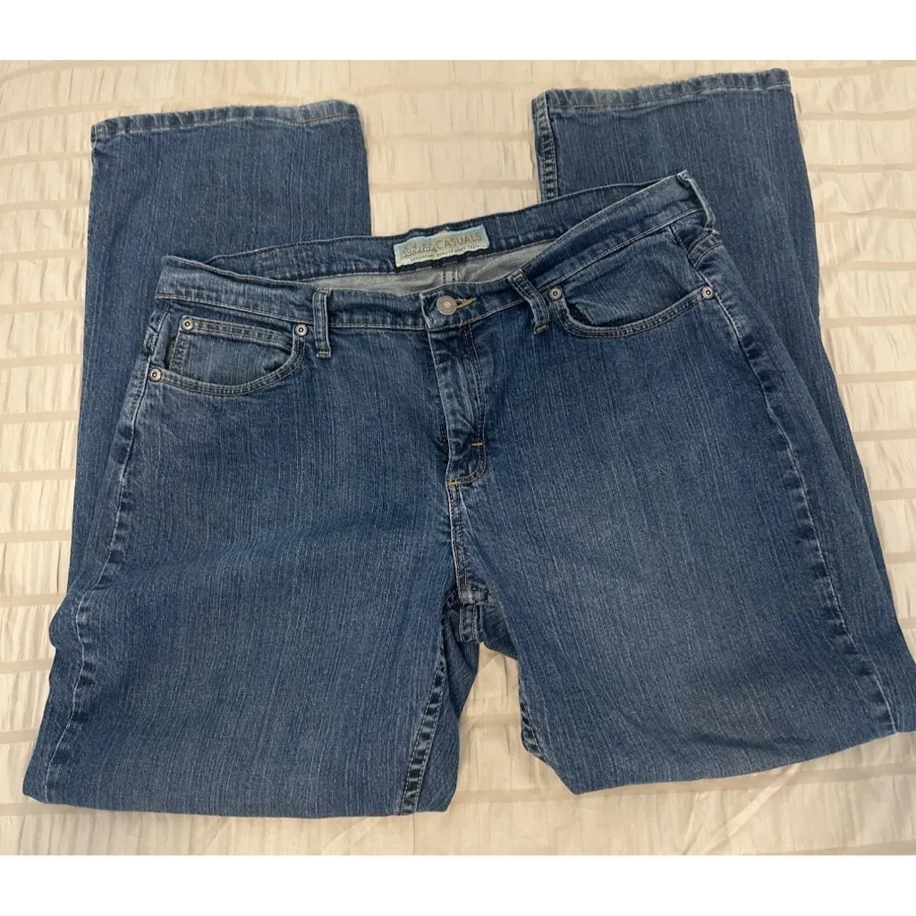 Cabelas Womens Dark Denim Straight Leg Jeans Size 16 Short - Image 8