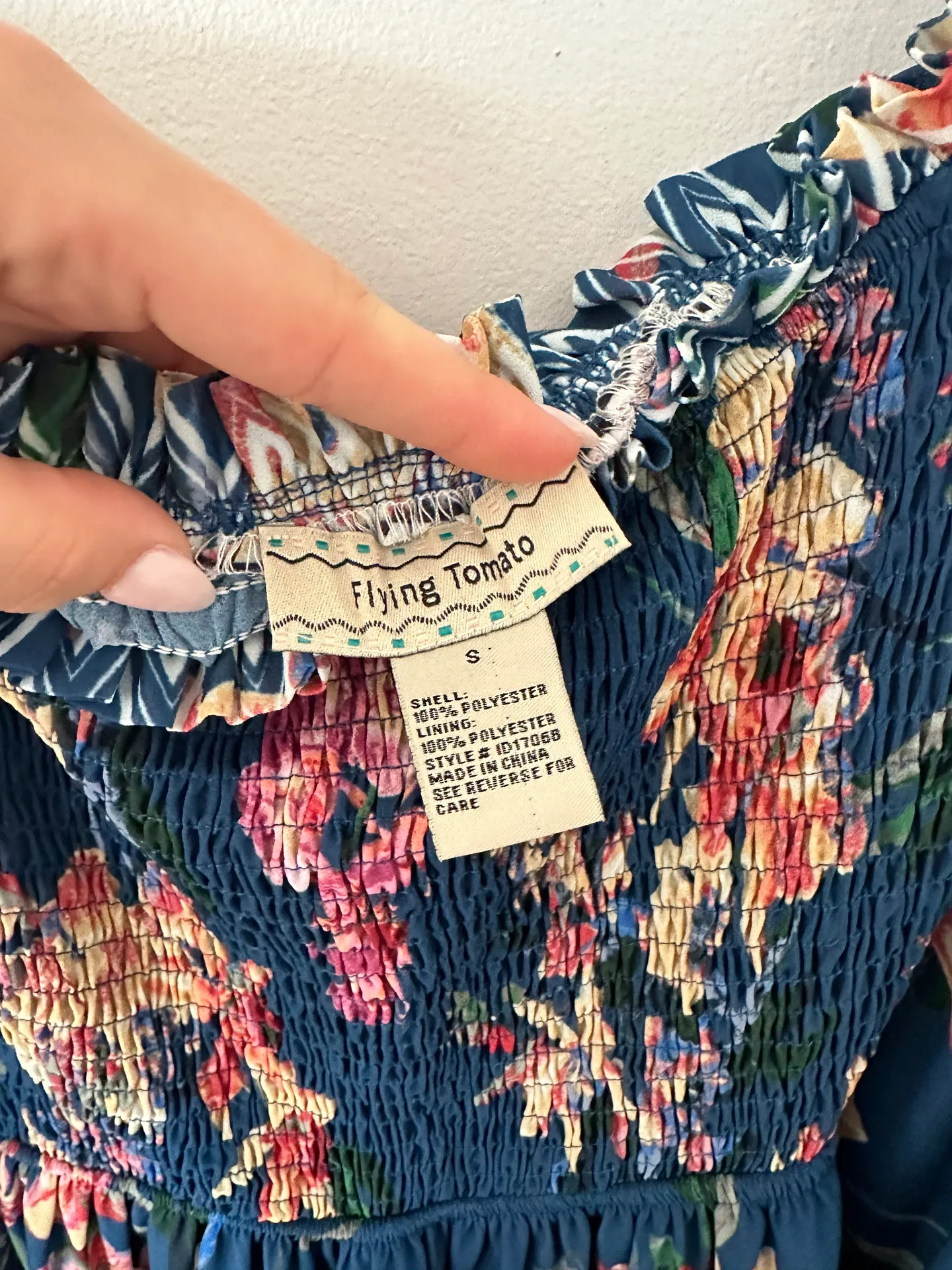 Maxi Dress Floral Blue - Image 4