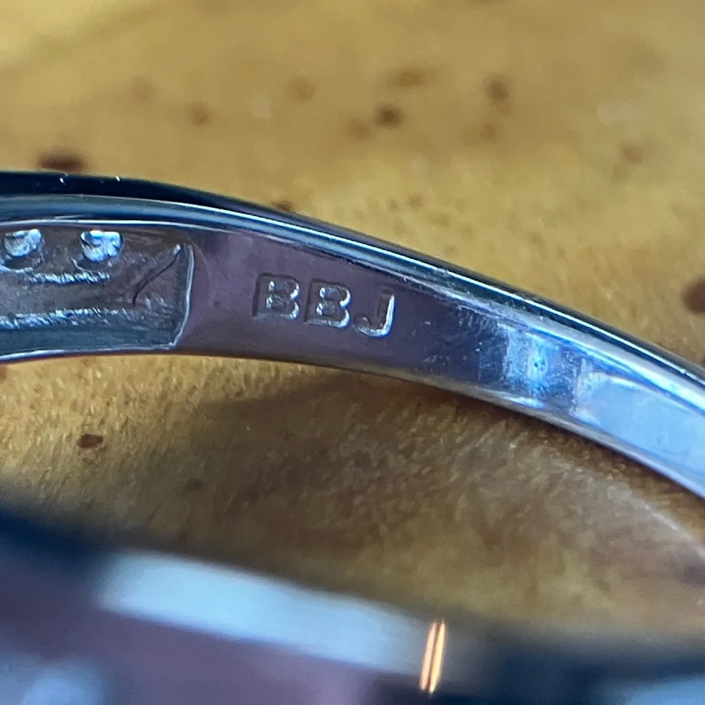 Natural Aquamarine Sterling Silver Ring Size 8 - Image 7