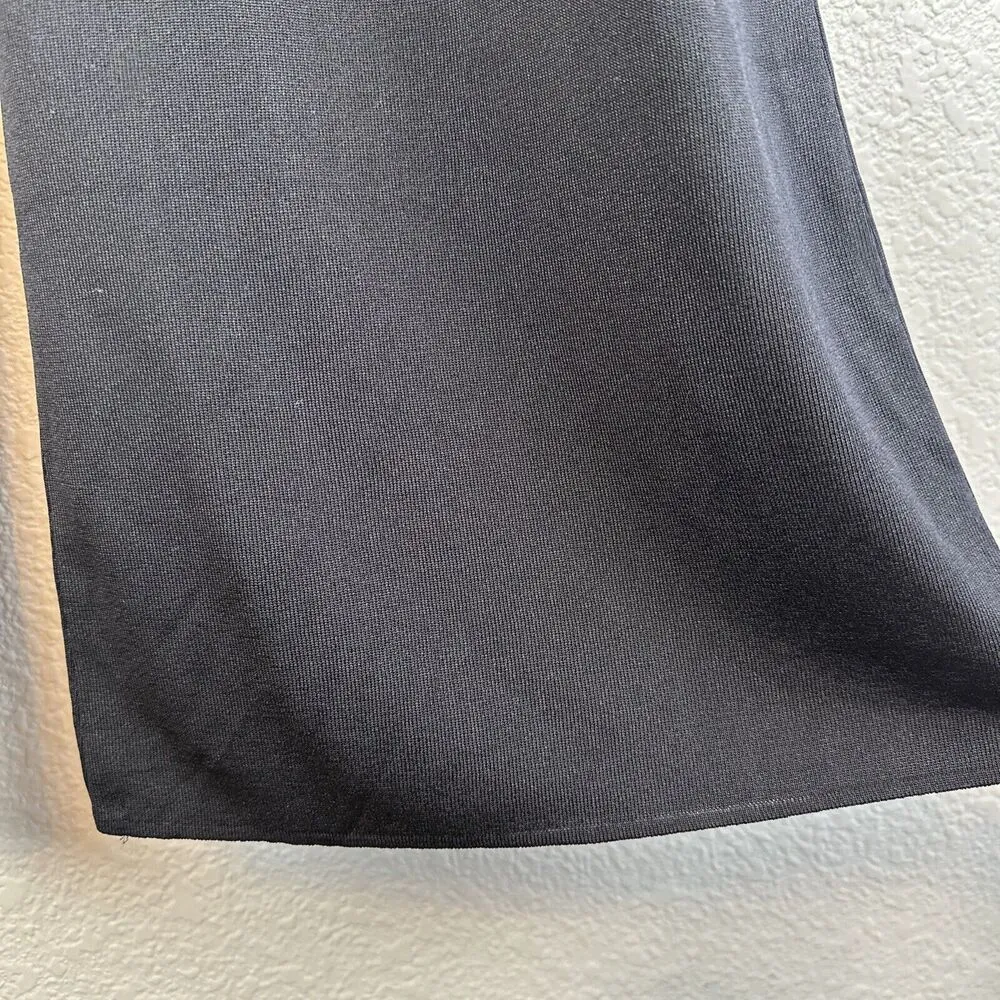 Misook Exclusively  Pull On Straight Dress Leg Pants Black Size XL Stretch Knit - Image 2