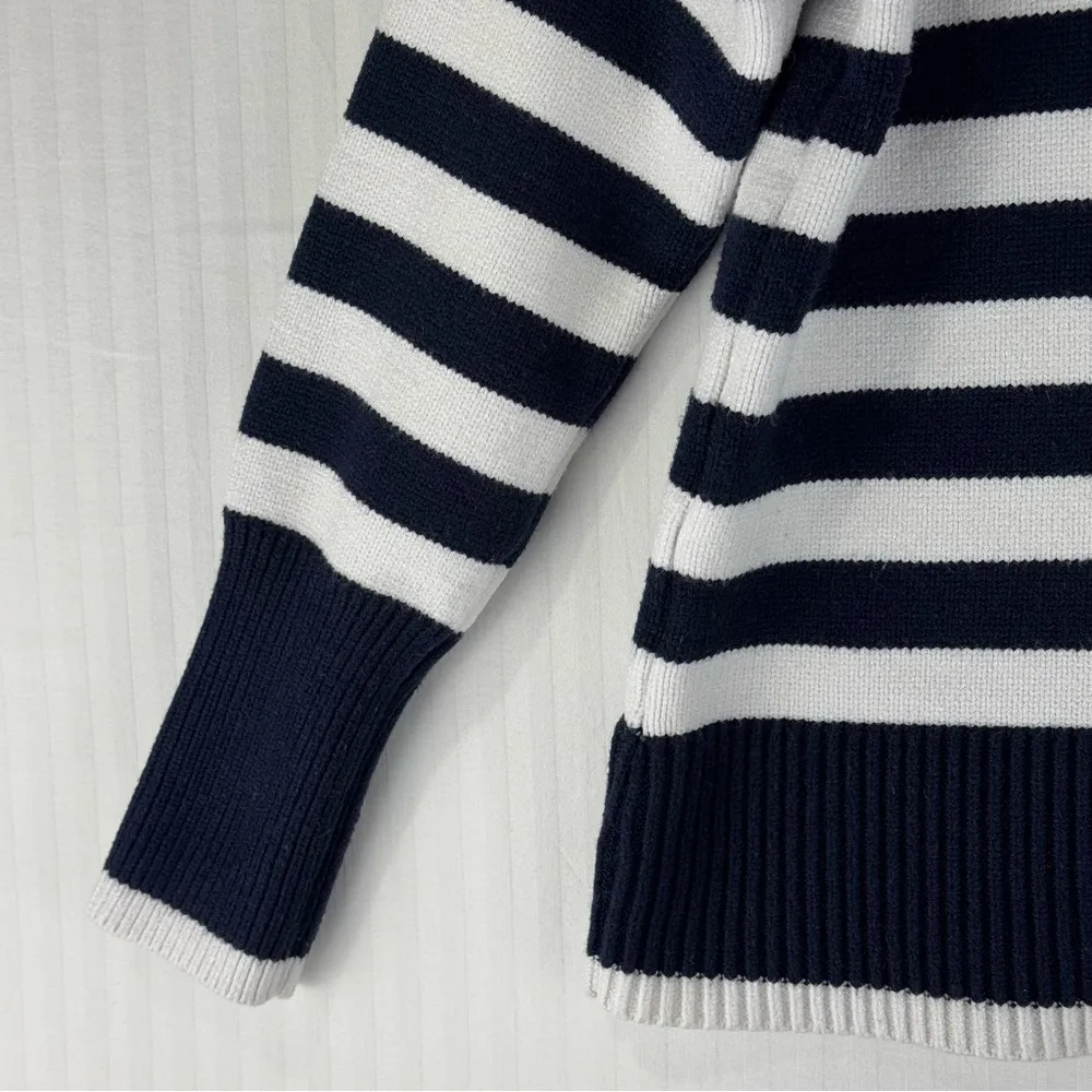 Philosophy Chunky Striped Crewneck Sweater Women’s Size Small Nautical Coastal - Image 6