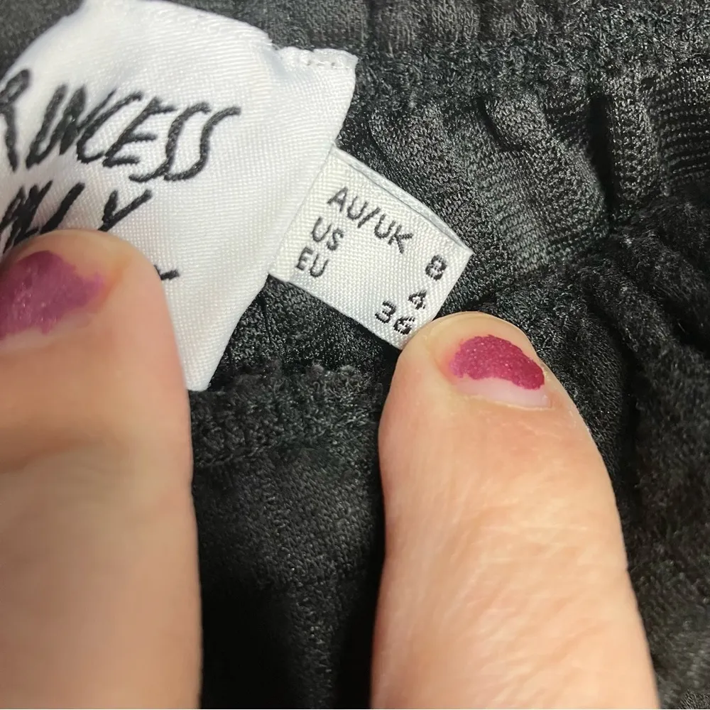 Princess Polly  black waffle joggers size 4 - Image 5