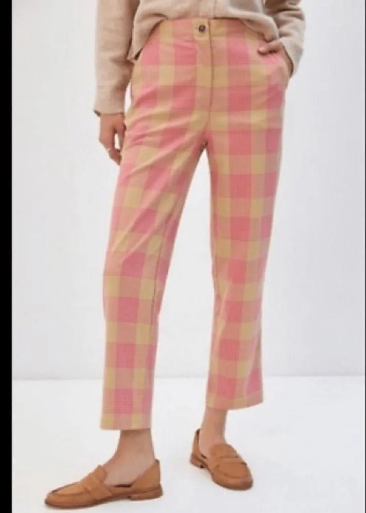 Maeve by Anthropologie Tapered Pink Plaid Pants 8 - Image 11